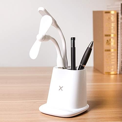 מחזיק עט רב-פונקציונלי של ORCAA | מנורת שולחן מודרנית עם יציאת טעינה USB | עמיד 7 אטום הלם | מגיע